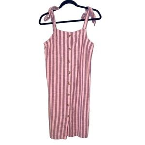 Ichi Womens Tulle Button Down Midi Dress